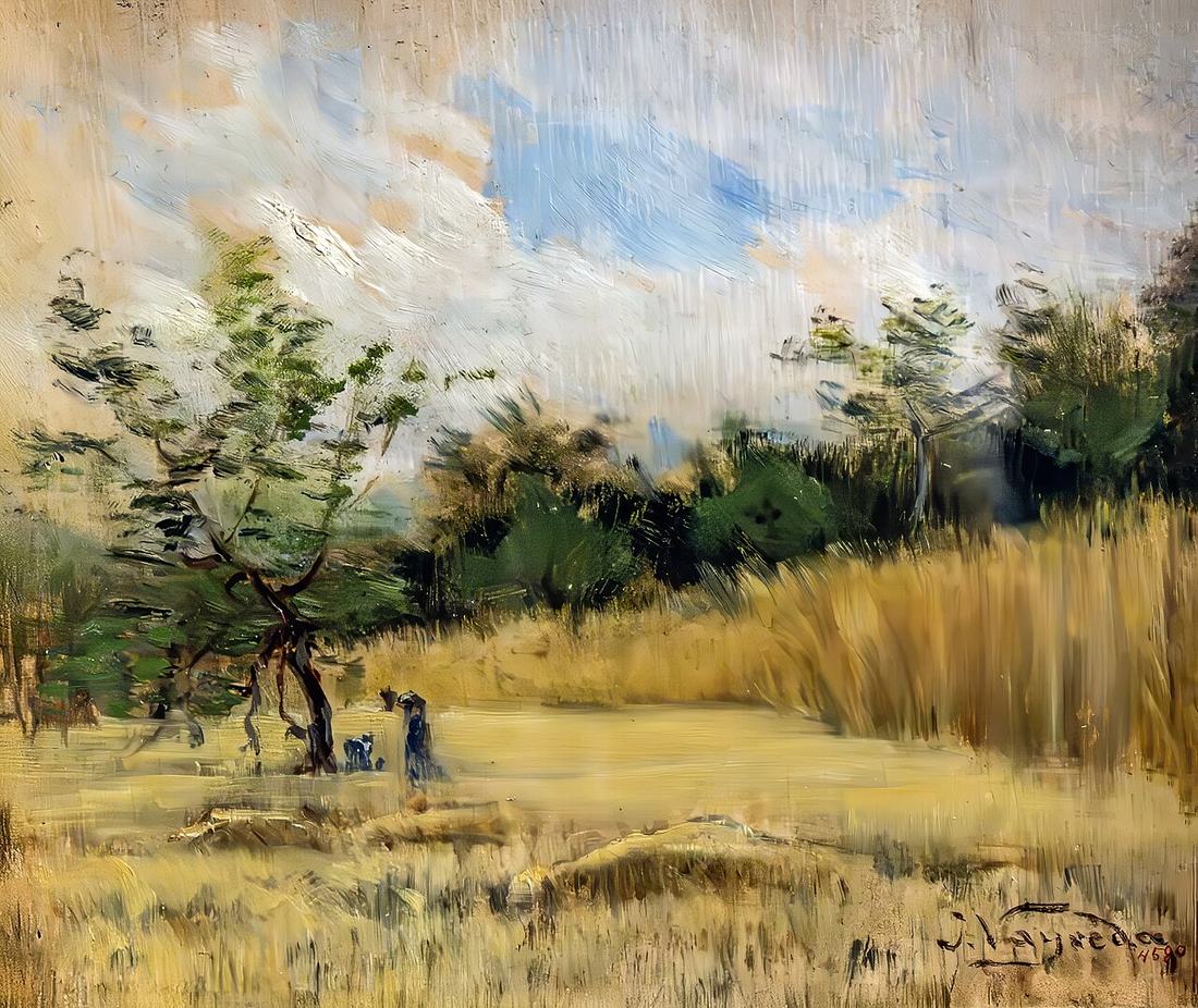 Champ de blé, peinture